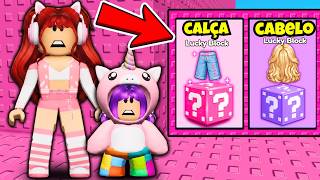 ESCOLHA a LUCKY BLOCK PARA FICAR ESTILOSA NA TORRE!! ROBLOX
