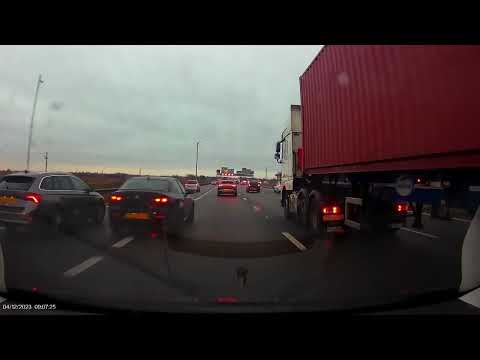 Shocking video sees death wish motorist weaving in and out of busy trunk road traffic