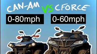 Cforce 800 & Can-Am outlander 1000 0-60 times by Hawk Riders 784 views 11 months ago 8 minutes, 15 seconds