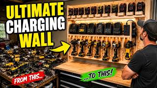 Build the Ultimate Cordless Tool Charging Wall | DIY Garage Organization