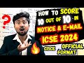 ICSE English 2024: How to score 10/10 in Notice &amp; E-mail Writing? ONE SHOT | FORMATS | Live