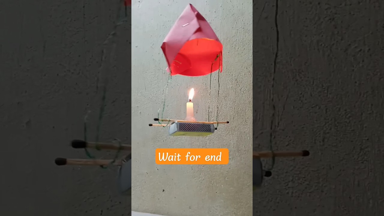 Chandni #trending #viral #shorts How to make sky lantern by papar and match box by Mahesh craft