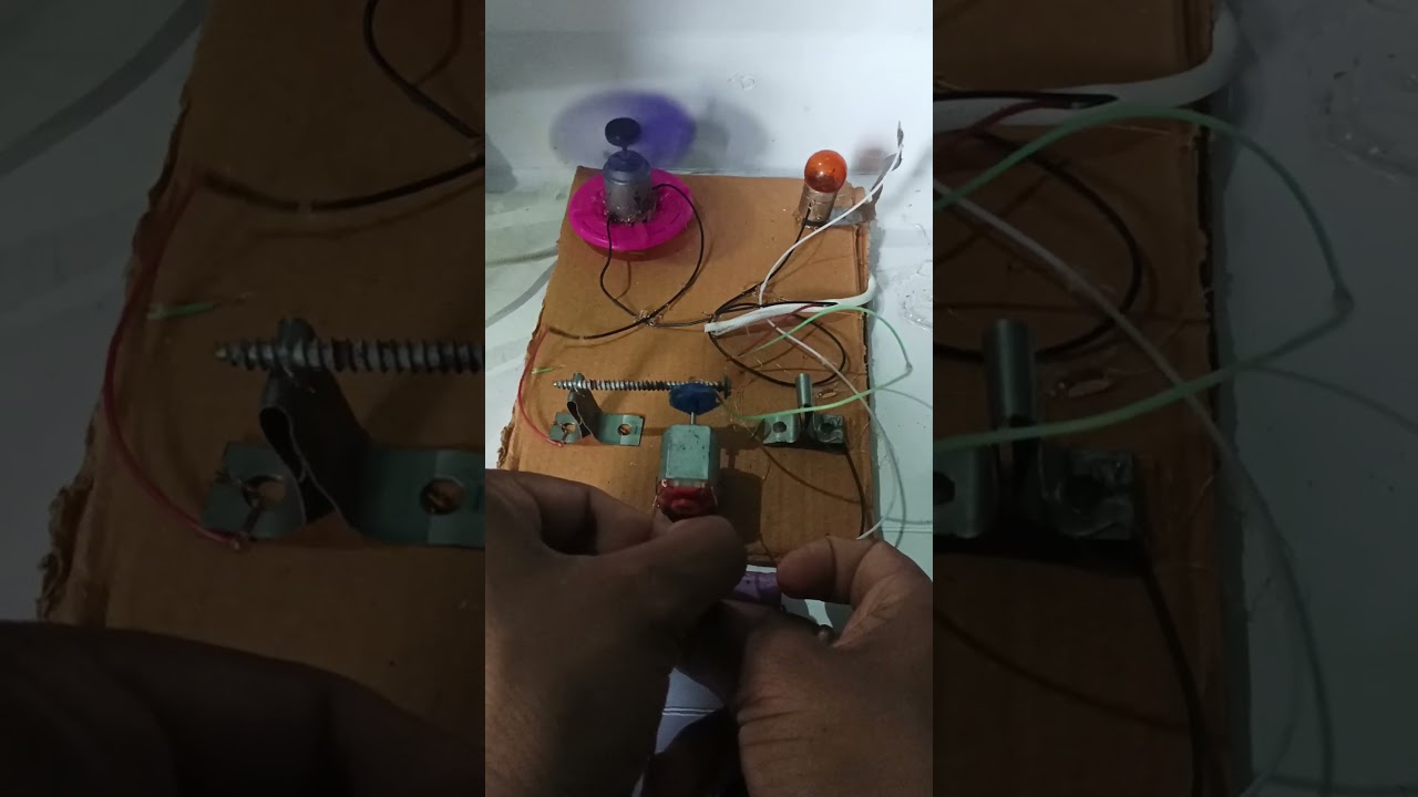 Running dc motor on off switch | Motor switch | Electric switch using motor 