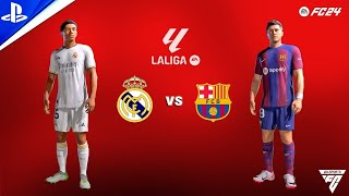FC 24 Real Madrid vs Barcelona LA LIGA 23/24 [ Gameplay PS4 Español Latino HD ]