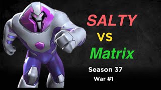 MCOC- AW-S37-W1-Salty vs Matrix- Rank 4 Nimrod demolishes war! Rank 4 Void + Apocalypse + Wong Solo!