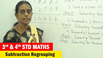 3rd & 4th STD Maths | Subtraction Regrouping | CBSE Syllabus Mathematics