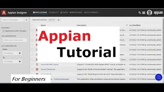 APPIAN TUTORIAL 2022 | APPIAN INTERFACES|APPIAN FOR BEGINNERS|LOW CODE