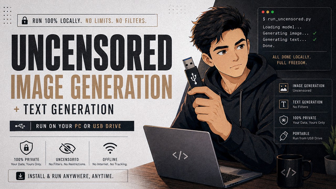 Run UNCENSORED AI Image Generation Locally 😳 No Filters + USB Portable
