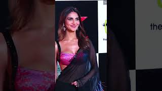 Vaani Kapoor stuns in Rs 74k black saree and bralette for ITA Awards.  Stunning pics - India Today