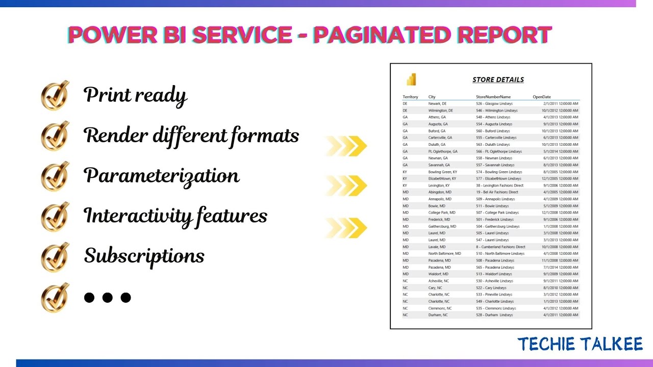Paginated Report in Power BI Service - YouTube