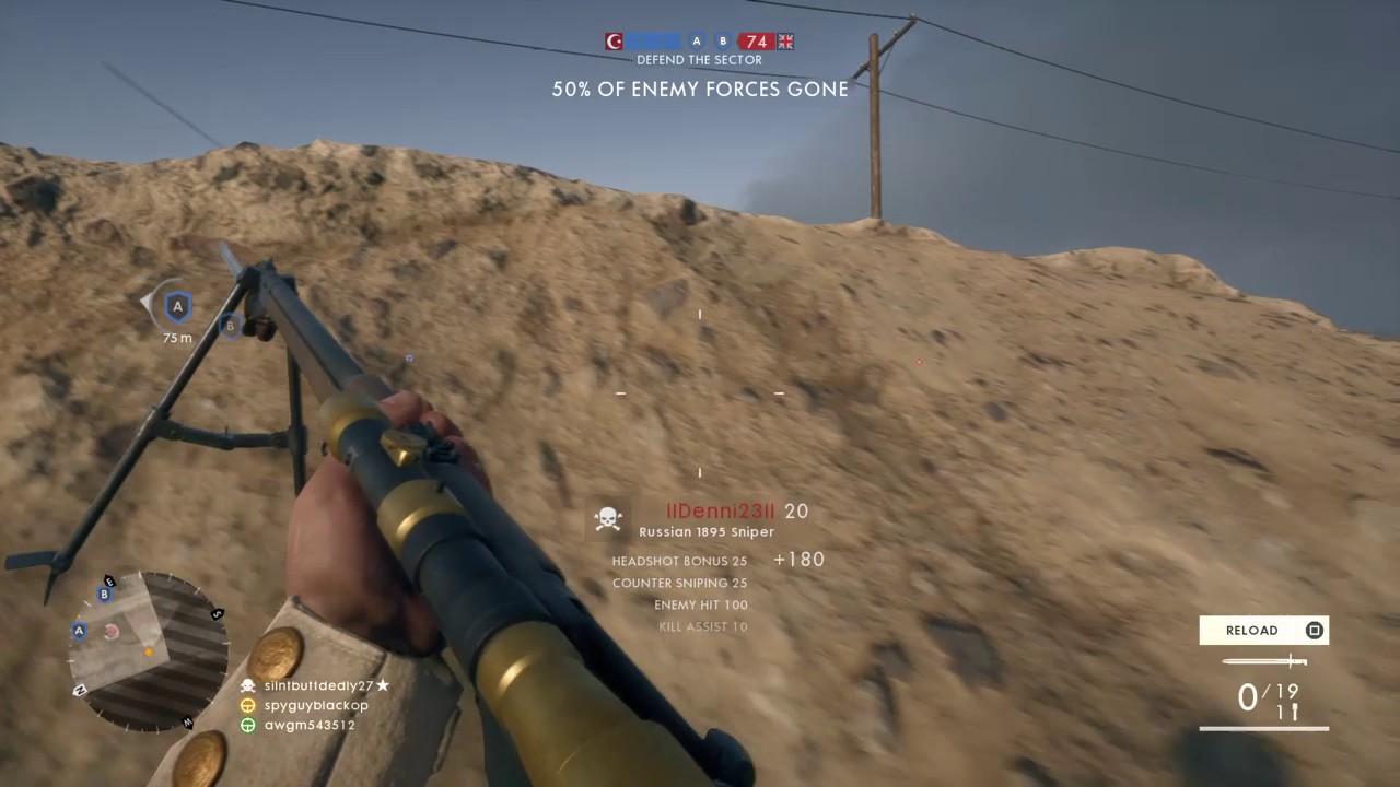 Battlefield™ 1 Sniper rampage