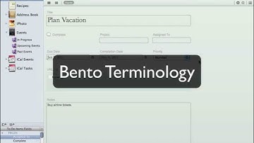 An Introduction to Bento Terminology