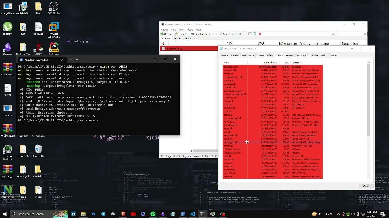 DLL Injection using Rust (applications) YouTube