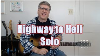 Video thumbnail of "Highway to Hell - Solo AC/DC (Guitar Lesson with TAB)"