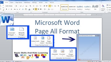 MS Word Tutorial For Beginners How to  Page Formatting in ms word|@basicskillsandkidslearning
