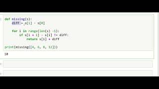 Finding the Missing Number in a Sequence with a Common Difference|#python 
