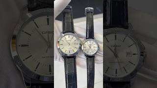 Trên tay bộ đôi đồng hồ Casio MTP-V004L-7AUDF & LTP-V004L-7AUDF dây da thanh lịch #shopdongho