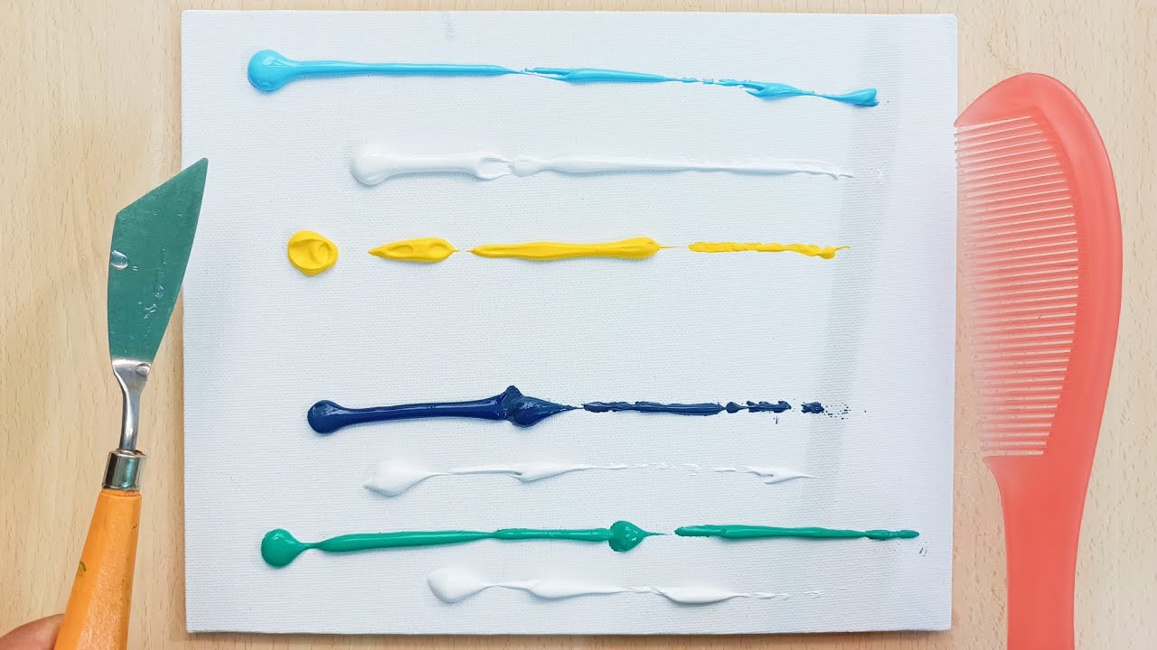 #PAINTING 417 / Comb Painting Technique / Acrylic Painting tutorial