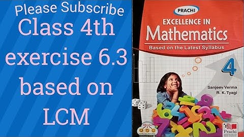 Class 4th chapter 6 exercise 6.3 based on LCM