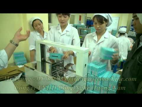 Video Máy đai, máy đóng hộp thuốc nhỏ mắt, máy bó hộp,máy... - youtube