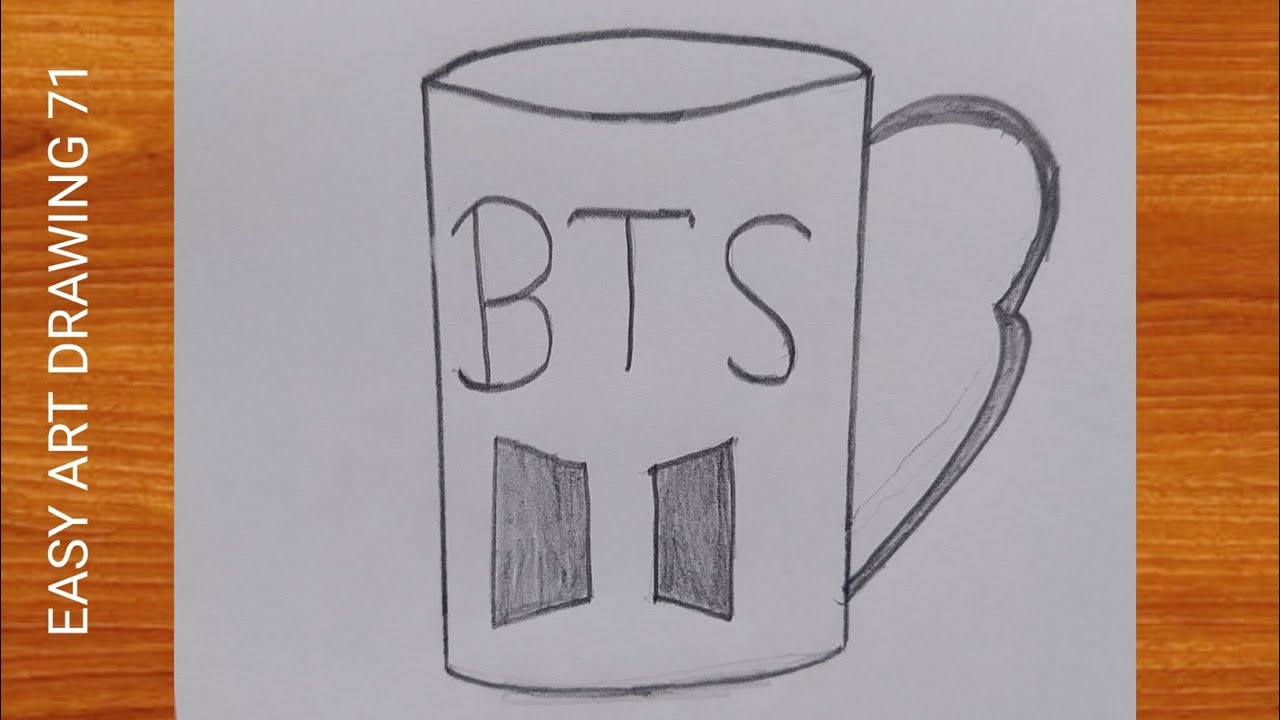 How to draw a glass || beautiful BTS drawing easy || art drawing video #glass #drawing #viralvideo 