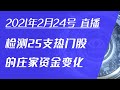 2021/2/24 分析25支由大家票选出的股票庄家资金流向