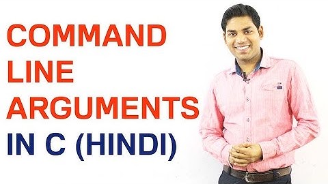 Command Line Arguments in C (HINDI)