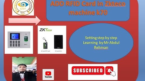 How to Add Card RFID in Biometric Machine Zkteco k70,k40,50|How to Add RFID Card In Zkteco Machine