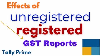 Registered Unregistered Effect on Tally Prime GST Reports | Working Accountant