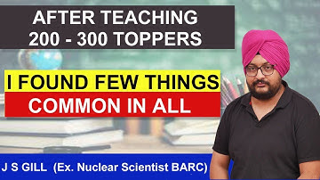 Few common things in Toppers | J S GILL |