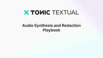 Audio Redaction and Synthesis Playbook Demo
