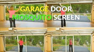 Rolling Garage Door Mosquito Screen Attaches To Garage Track