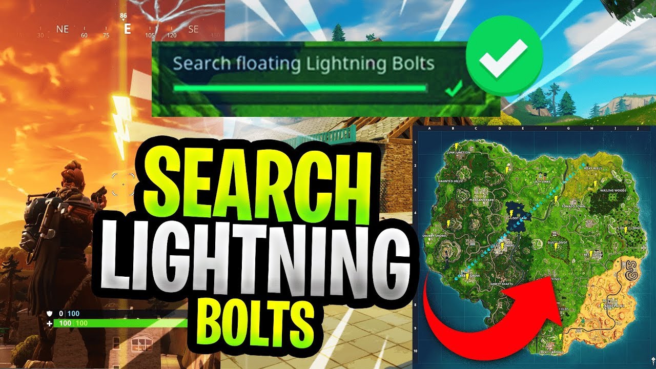 'Search Floating Lightning Bolts' CHALLENGE COMPLETE *EASY* - Fortnite Battle Royale