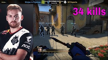 CS:GO - G2 NIKO POV(34 KILLS) vs NIP - Inferno ( Blast Premier Global Finals 2021)