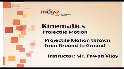 Phy PV Kinematics 41 Projectile Motion 08  Projectile Thrown from Ground to Ground