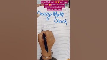 Crazy Math hack ✴️✌️ very easy trick 👍  like, share, comment and subscribe @MyAcademia03