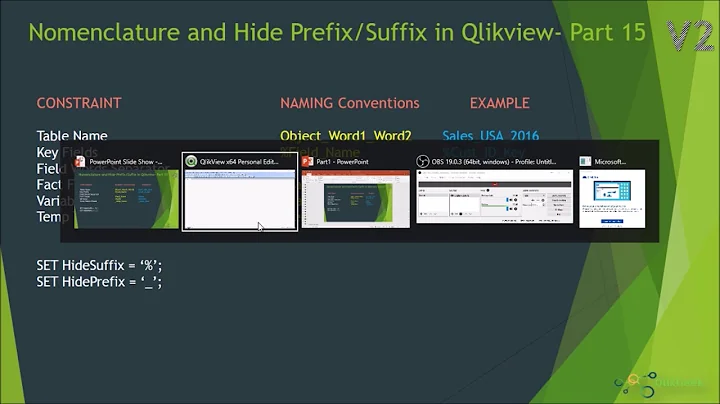 Qlikview Nomenclature | Hide Prefix/Suffix in Qlikview # Part 15