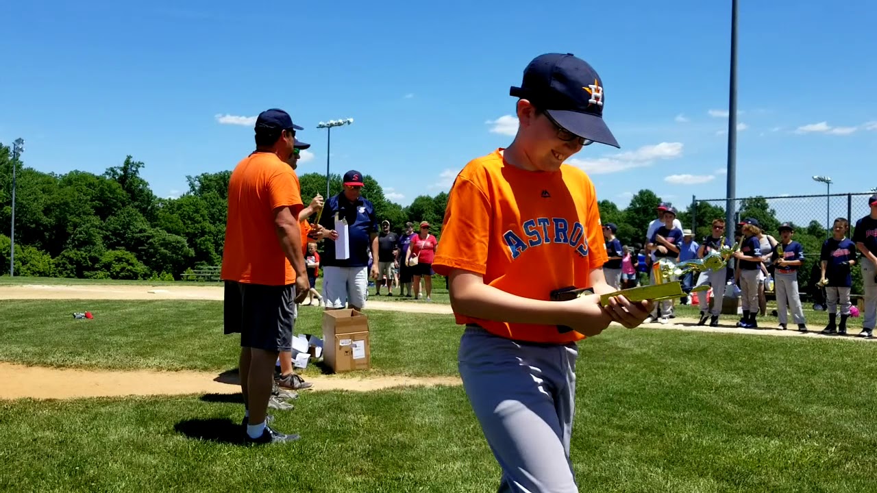 2018 Sykesville Baseball Majors Astros Trophies YouTube