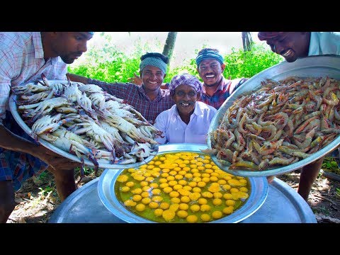 seafood-omelette-|-crab-and-prawns-omelette-recipe-|-egg-omelette-cooking-in-different-way