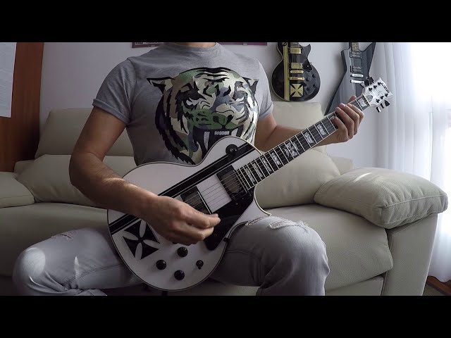 For Whom the Bell Tolls - MetallicA rhythm guitar cover (How to play James Hetfield part) class=