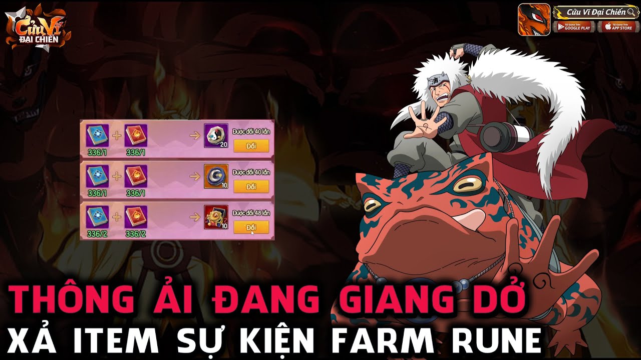 Cửu Vĩ Đại Chiến - XẢ 300 ITEM SỰ KIỆN ĐỔI NHẪN THÚ & RUNE, THÔNG QUAN ...