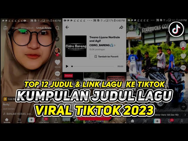 Top 12 Judul Lagu Viral Tiktok 2023 Dan Link Lagu Ke Tiktok + Download class=