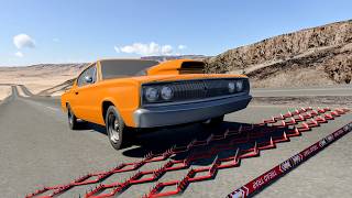 Massive Spike Strip Pileup Car Crashes #165 – BeamNG Drive | CrashBoomPunk screenshot 4
