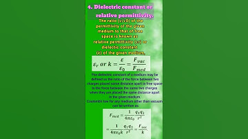 dielectric constant or relative permittivity