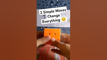 2 Simple Moves Magic 🪄 Trick To Solve Rubiks Cube   #rubikscube #reels #shorts