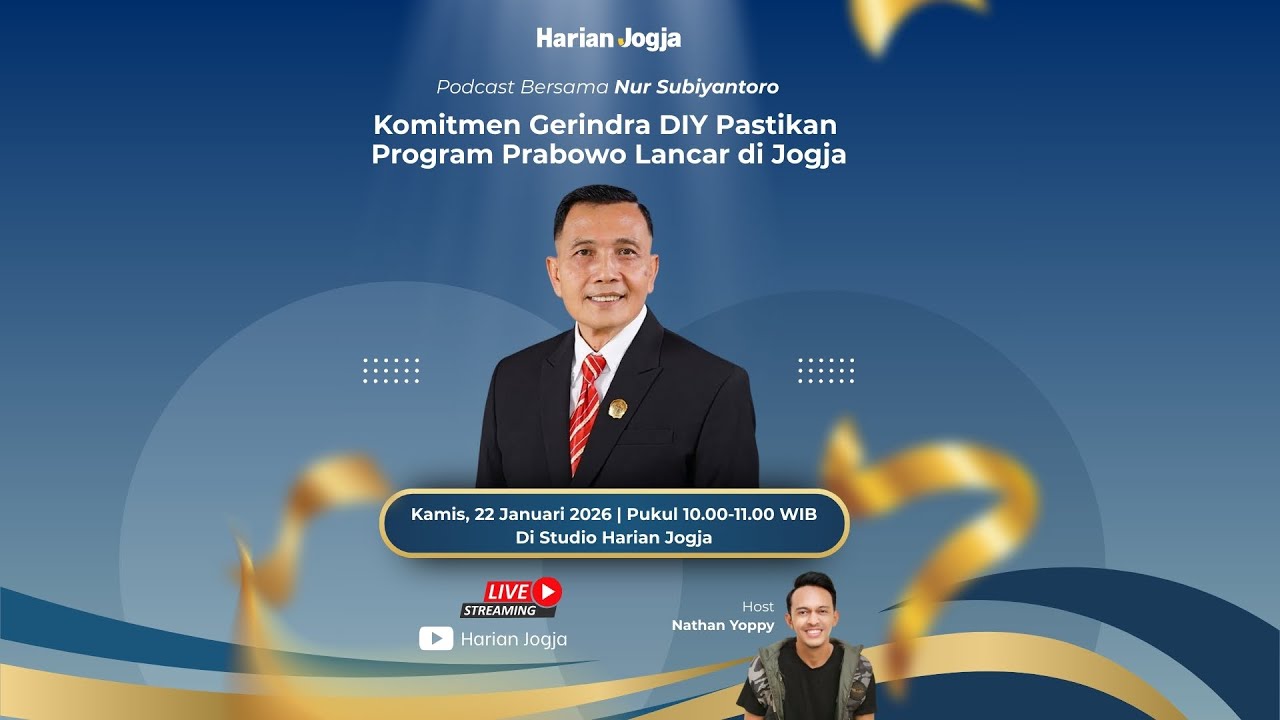 🔴 LIVE PODCAST || Komitmen Gerindra DIY Pastikan Program Prabowo Lancar di Jogja