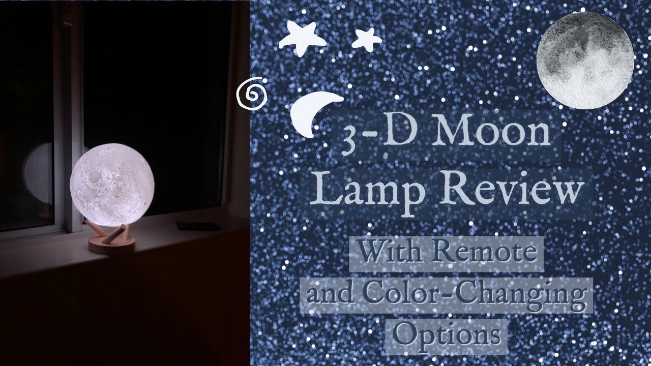 Moon Lamp Review-3D Moon Light with Stand and Remote (link in description) 