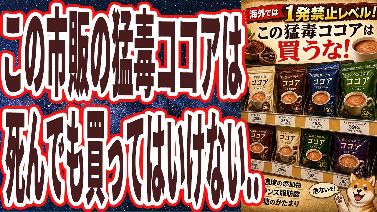 【この動画はすぐ消される】「日本人の99%が飲むこの「猛毒ココア」と「猛毒緑茶」だけは頼むから金輪際二度と買うな...!!」を世界一わかりやすく要約してみた【本要約】