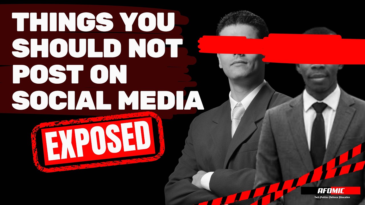 THINGS YOU SHOULD NOT POST ON SOCIAL MEDIA - YouTube