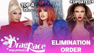 Drag Race Philippines S4 *UPDATED* Elimination Order & Top 4 - RuPaul's Drag Race